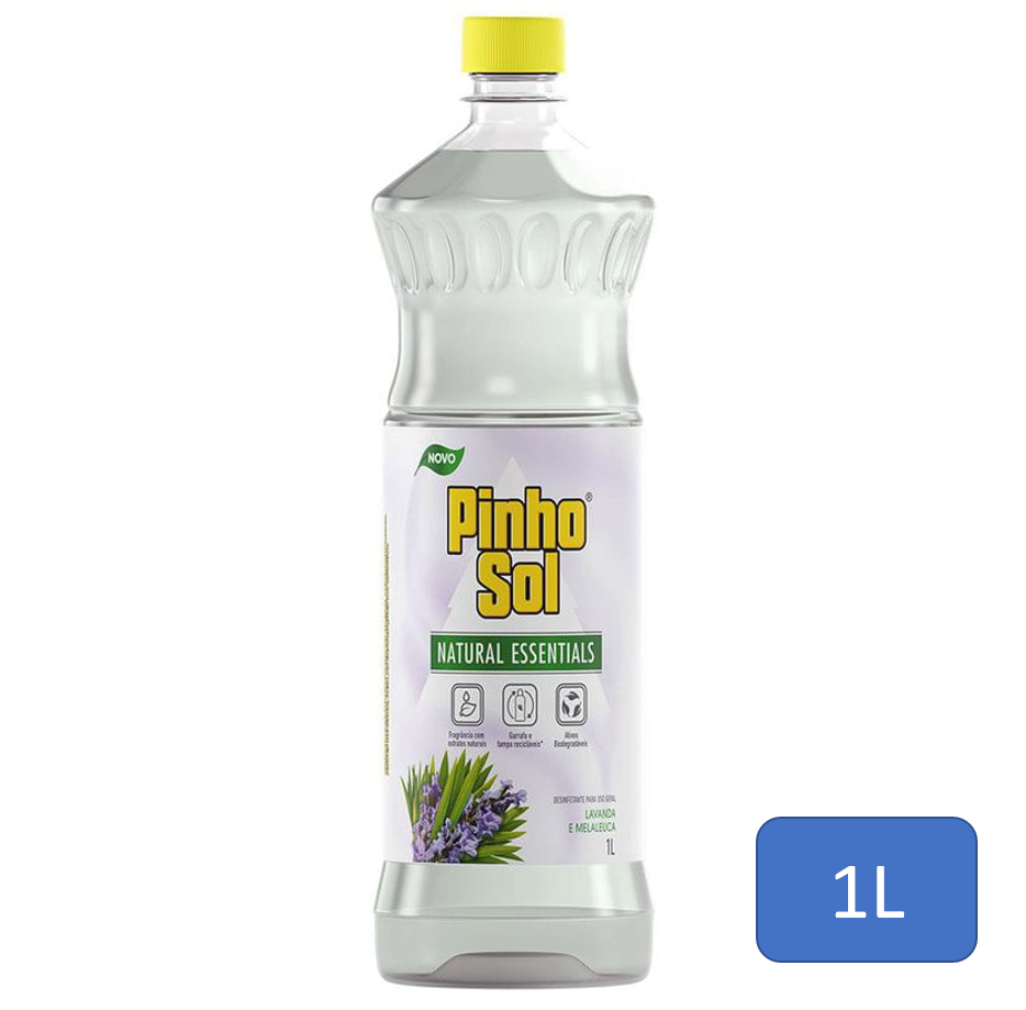 Pinho Sol Desinfetante Natural Essentials Lavanda 1L