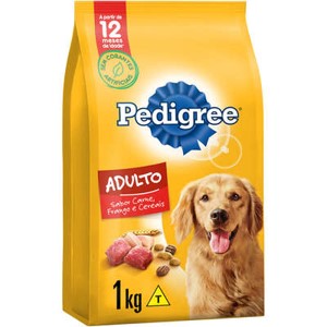 Pedigree Ração Para Cães Adultos Carne, Frango e Cereais 1kg