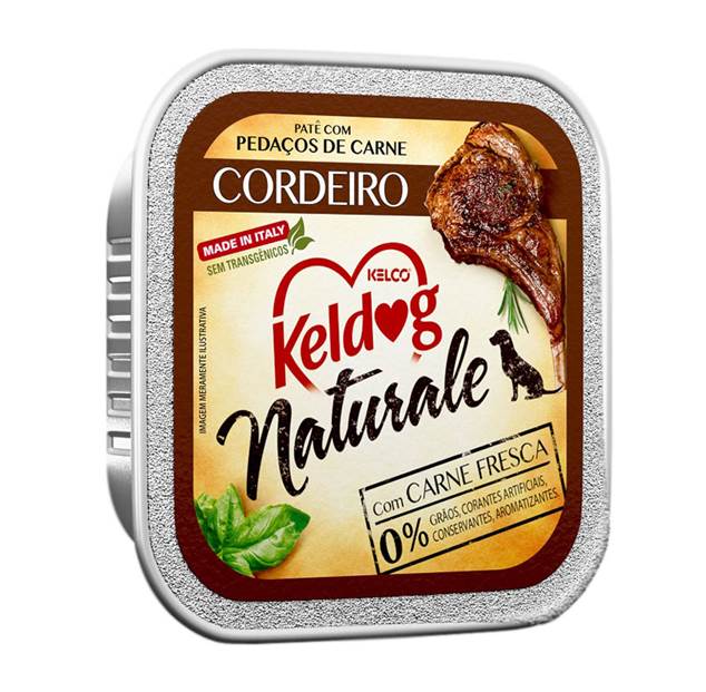 Keldog Pate com Pedaços de Carne de Cordeiro Naturale 100g