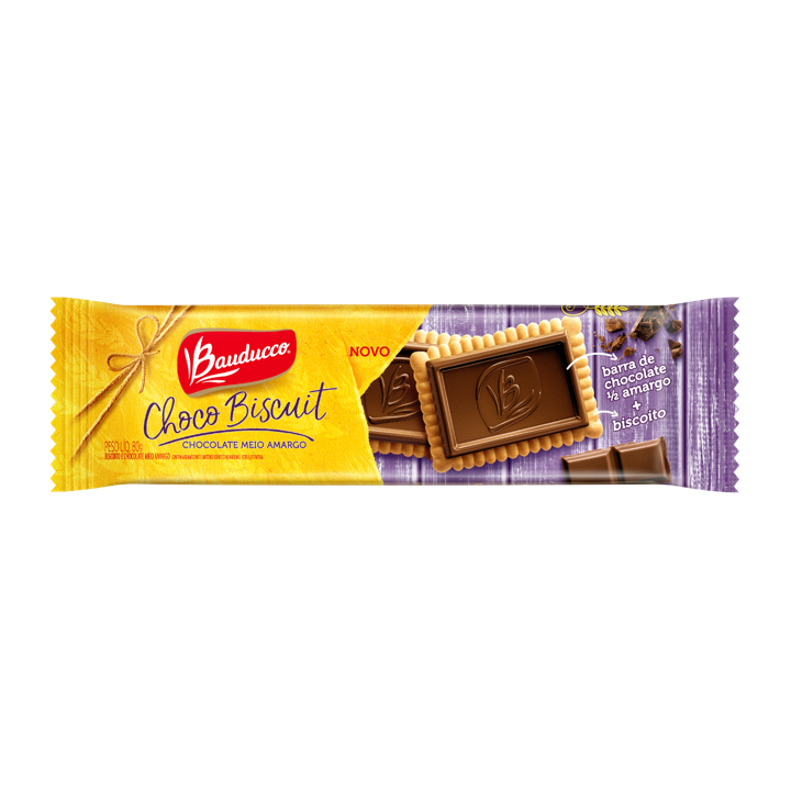 Bauducco Choco Biscuit Meio Amargo 80g