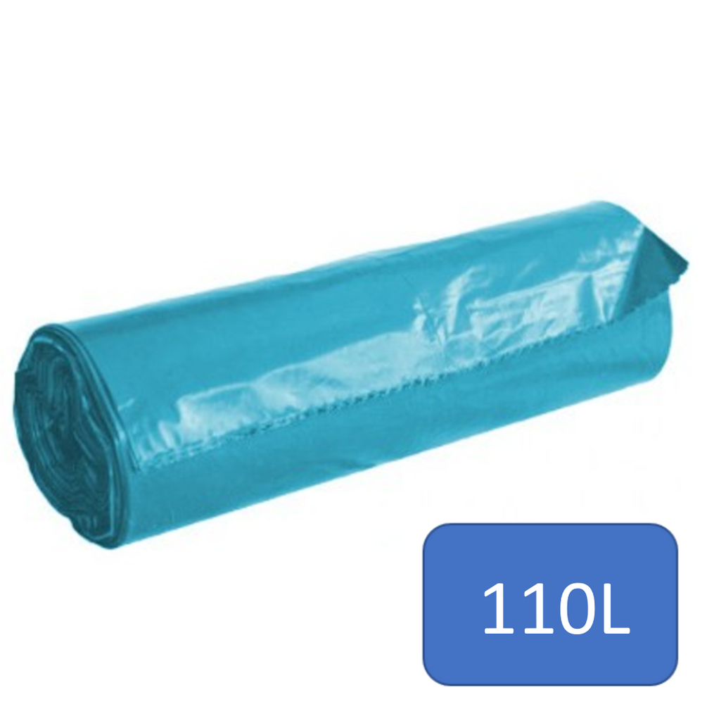 Saco de Lixo Utilo Azul Rolo Reforçado Capacidade 110L com 15 Unidades