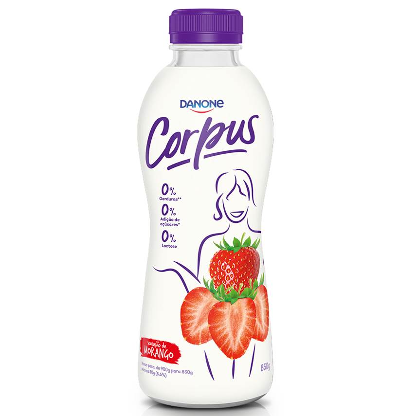 Corpus Iogurte Zero Lactose Morango 850g