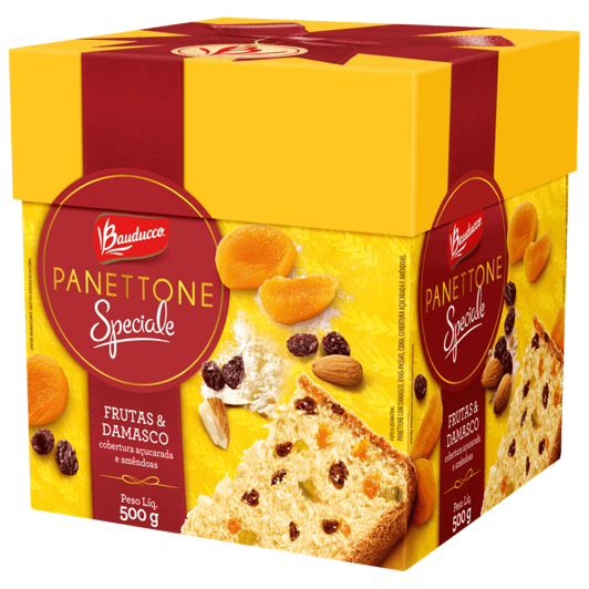 Panettone Speciale Frutas e Damasco Bauducco 500g