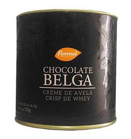 Flormel Bombom Recheado Chocolate Belga Creme de Avelã Crisp de Whey 150g