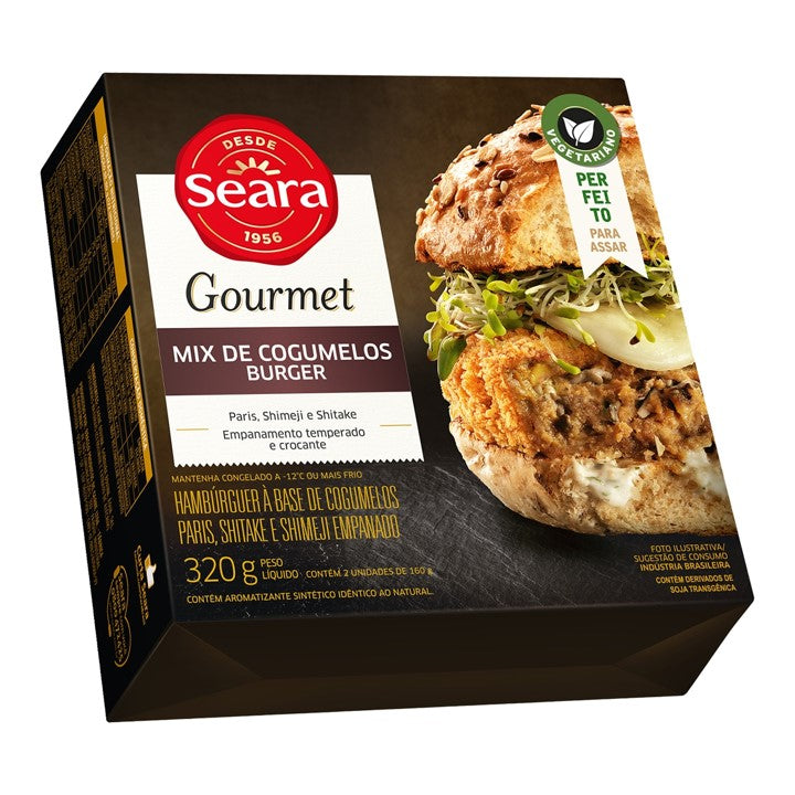 Seara Gourmet Burger Mix de Cogumelos 320g