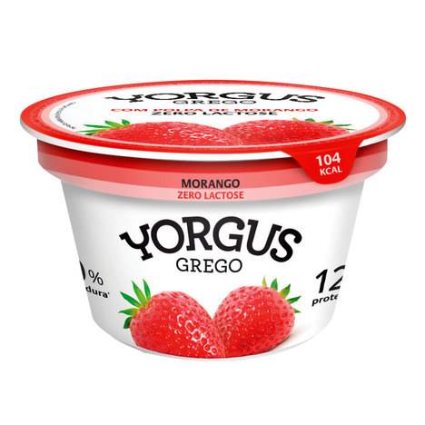 Yorgus Iogurte Grego Natural Zero Morango 130g