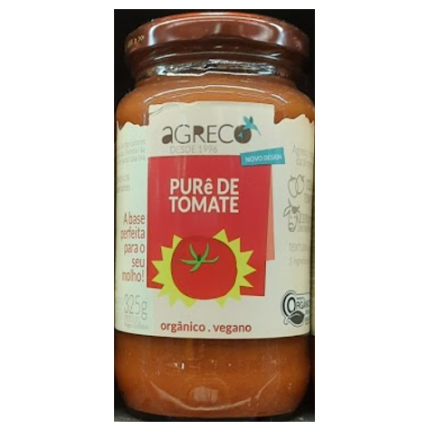 Agreco Purê de Tomate Suave Orgânico 325g