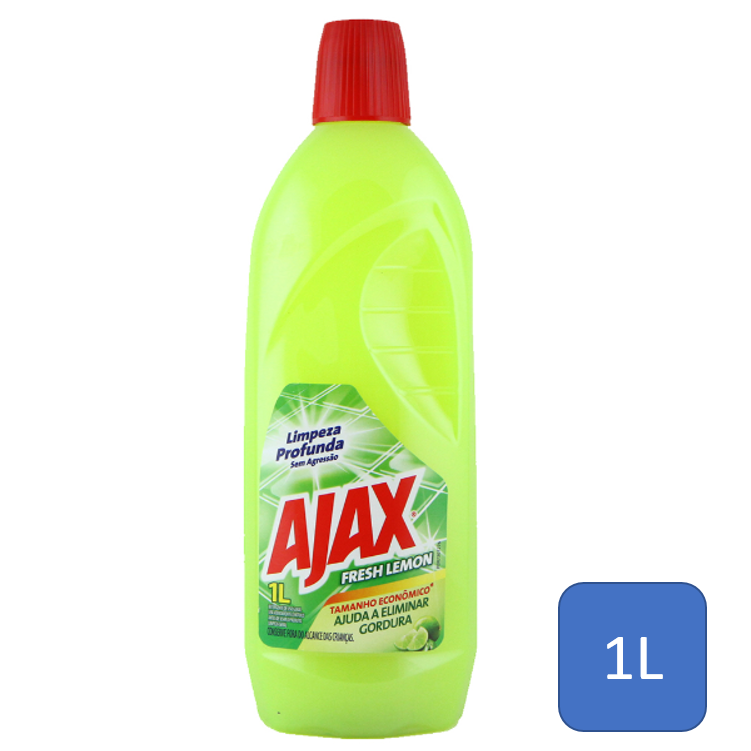 Ajax Fresh Lemon Limpador Líquido 1L