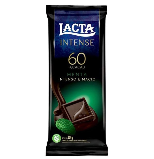 Chocolate Lacta Intense 60% Cacau Menta 85g