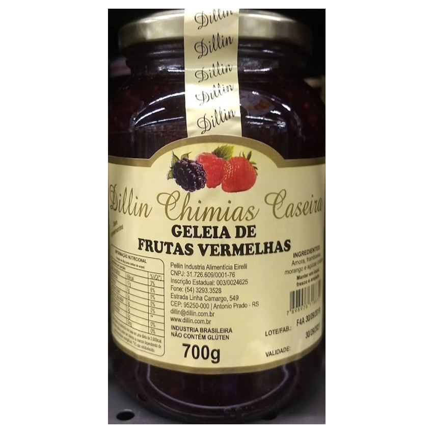 Dillin Chimias Frutas Vermelhas 700g