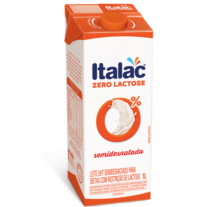 Italac Leite Semidesnatado Zero Lactose 1L