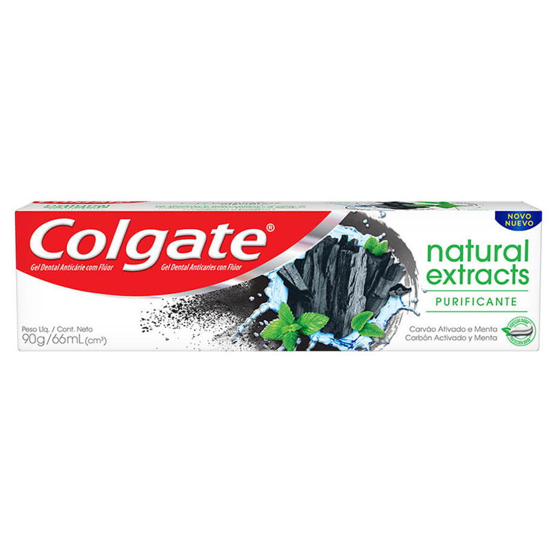 Colgate Creme Dental Natural Extracts Purificante Carvão Ativado 90g