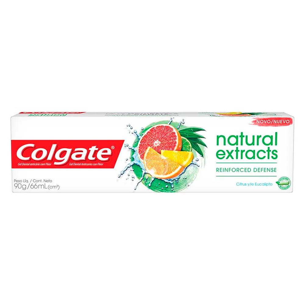 Colgate Creme Dental Natural Extracts Reinforced Defence Citrus e Eucalipto 90g