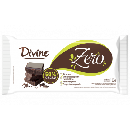 Divine Chocolate Zero 50% Cacau 100g