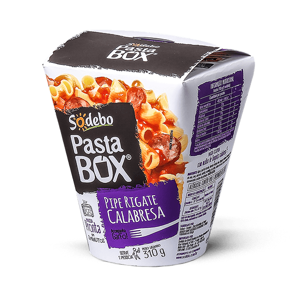Sodebo Pasta Box Pipe Rigate Calabresa 310g