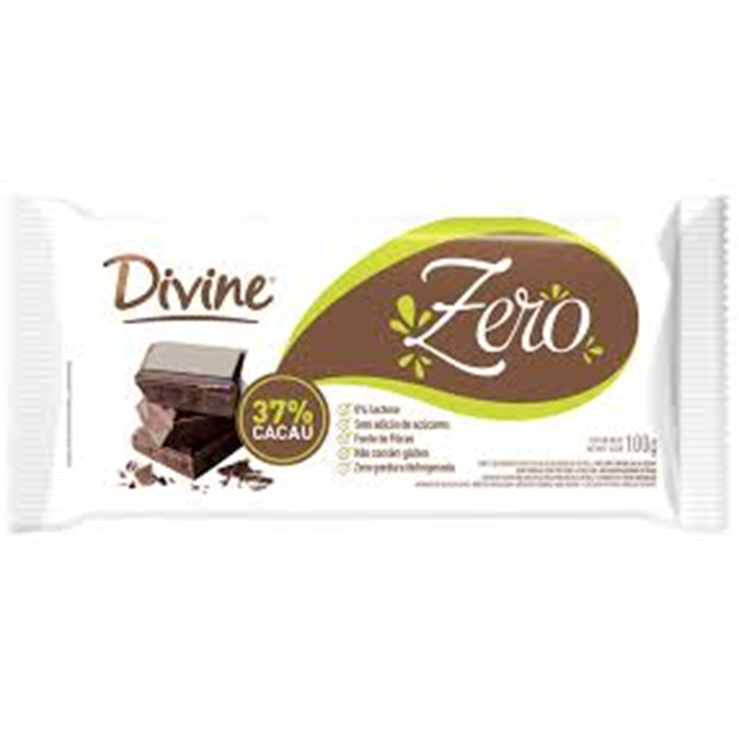 Divine Chocolate Zero 37% Cacau 100g