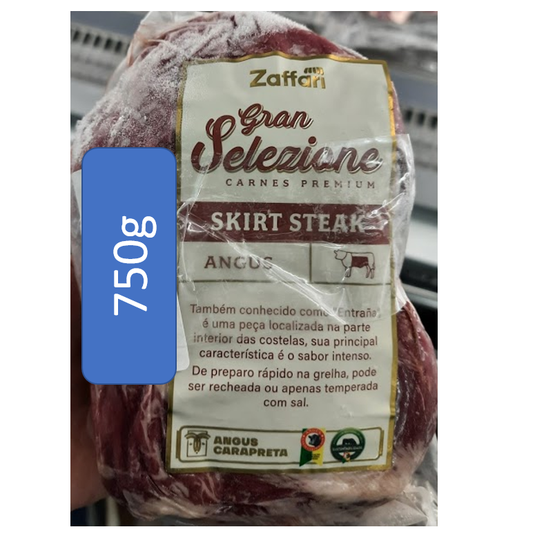 Skirt Steak Carnes Premium Gran Selezione Angus Carapreta Congelada 750g