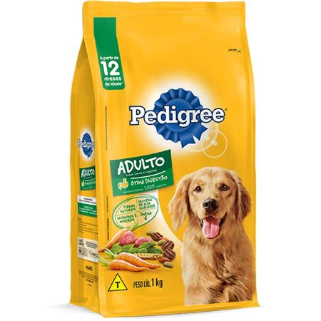Pedigree Ração Para Cães Adultos Carne e Vegetais 1kg