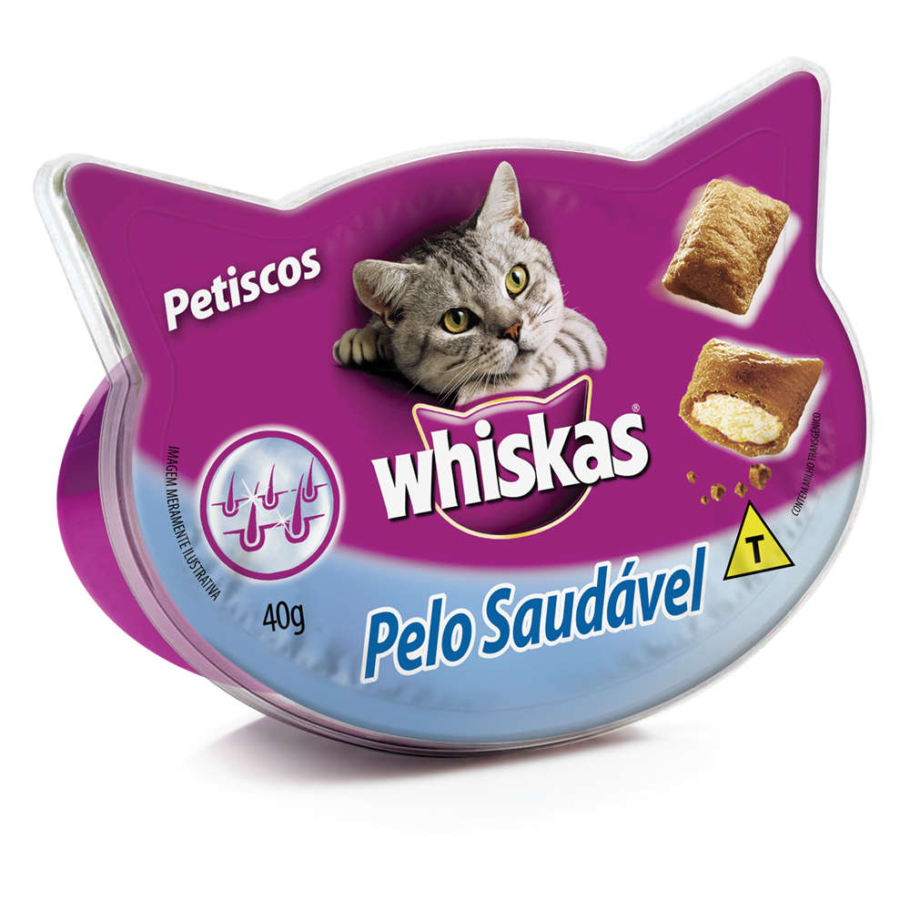 Whiskas Petiscos para Gatos Pelo Saudável 40g