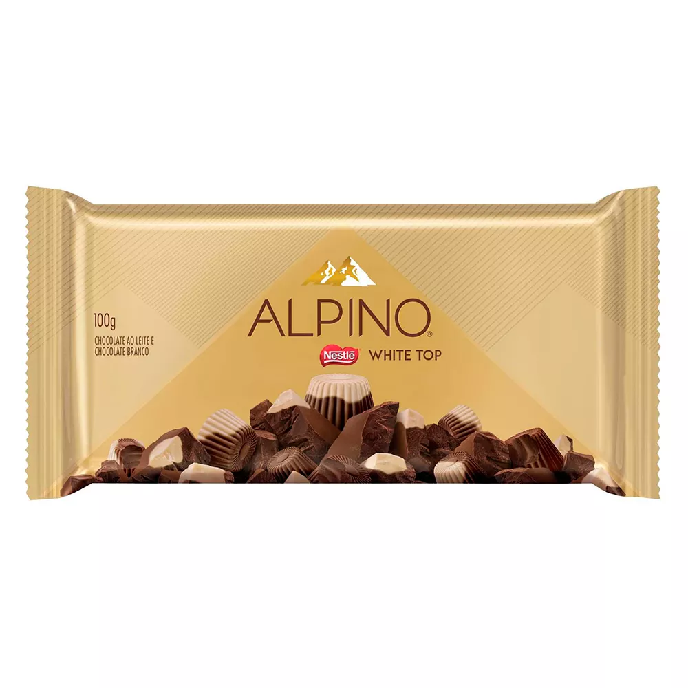 Chocolate Alpino White Top 90g