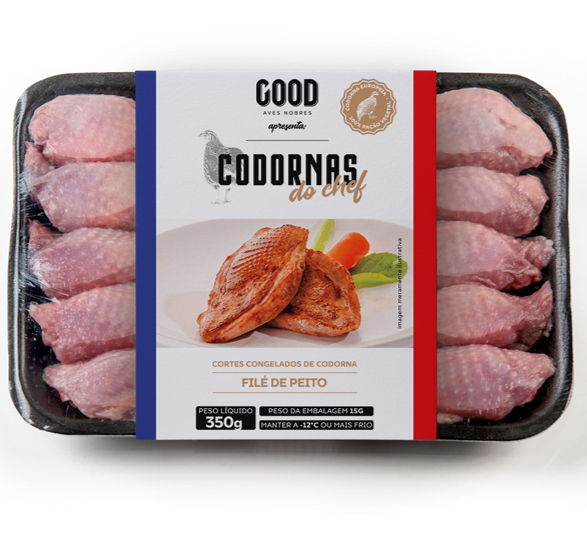Good Codornas do Chef Filé de Peito de Codorna Congelada 250g