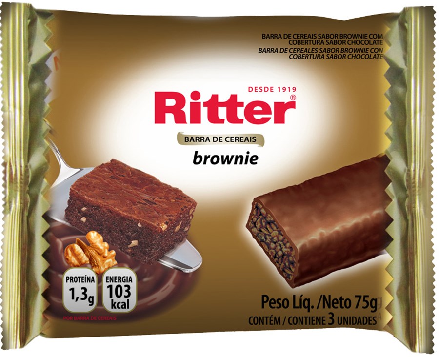 Ritter Barra de Cereais Brownie 75g