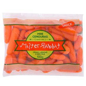 Cenoura Mini Snack Mister Rabbit 100g