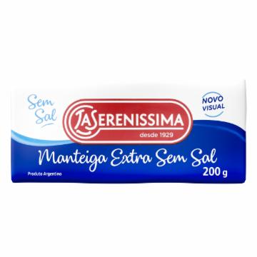 La Serenissima Manteiga Extra Sem Sal Tabelete 200g