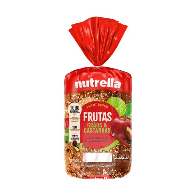 Nutrella Pão Frutas Grãos & Castanhas 500g