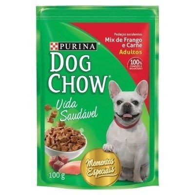 Dog Chow Adultos Mix de Frango e Carne ao Molho 100g