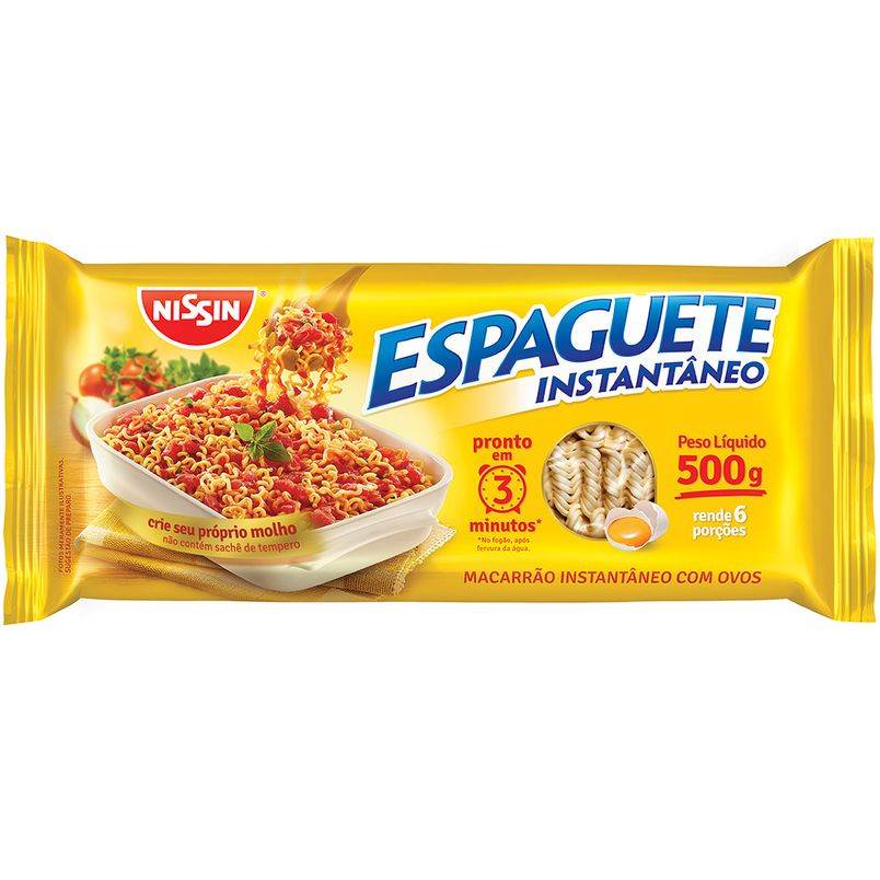 Nissin Macarrão Instantâneo Espaguete 500g