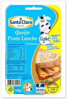 Santa Clara Queijo Prato Lanche Light Fatiado 150g