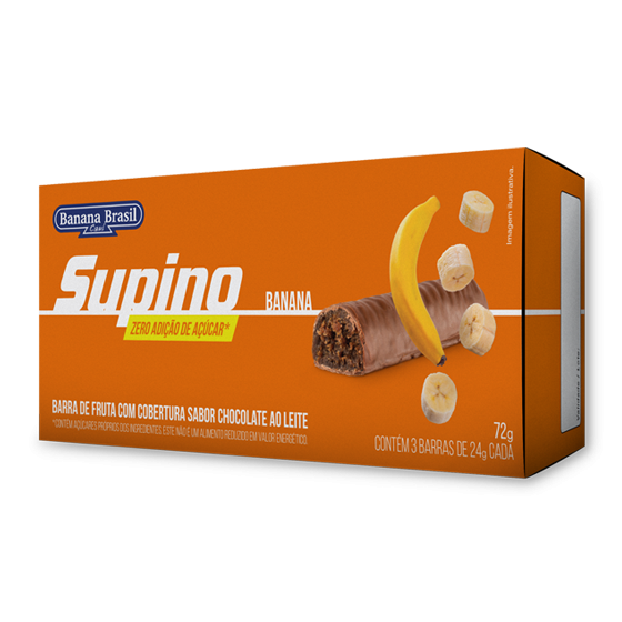 Supino Light Banana Cobertura Chocolate ao Leite 72g