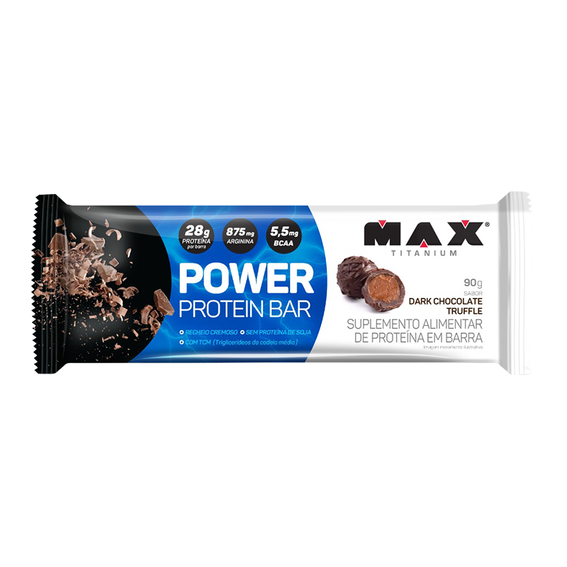 MAX Titanium Barra de Proteína Power Dark Chocolate 90g